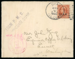 Stamp of United States » U.S. Possessions » Guam 1905 (Jun 10). Envelope from the Zug correspondence sent registered to Washington, with 1899 50c