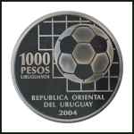 Stamp of Thematics » Sport and Games » Football 2004 FIFA Centenary set of 4 gold and 4 silver coins in a wooden presentation case