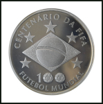 Stamp of Thematics » Sport and Games » Football 2004 FIFA Centenary set of 4 gold and 4 silver coins in a wooden presentation case