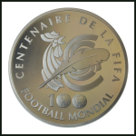 Stamp of Thematics » Sport and Games » Football 2004 FIFA Centenary set of 4 gold and 4 silver coins in a wooden presentation case