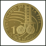 Stamp of Thematics » Sport and Games » Football 2004 FIFA Centenary set of 4 gold and 4 silver coins in a wooden presentation case