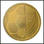 Stamp of Thematics » Sport and Games » Football 2004 FIFA Centenary set of 4 gold and 4 silver coins in a wooden presentation case