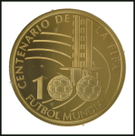 Stamp of Thematics » Sport and Games » Football 2004 FIFA Centenary set of 4 gold and 4 silver coins in a wooden presentation case