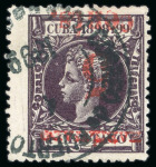 Stamp of United States » U.S. Possessions » Puerto Príncipe 1898 5c on 1c black-violet, fourth printing, position 5, inverted surcharge,