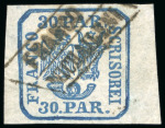 Stamp of Romania » United Principalities 1862-1864 1861-64 Small lot of four items with the M3 type Franco postmark, including the rarest of them all "Franco Michaileni" 