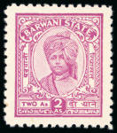 Stamp of Large Lots and Collections Indian States: A-W of Feudatory States and French/Portuguese India in 3 albums, with a strong range of revenues