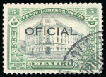 Stamp of Mexico OFFICIALS: 1927-28 5p green & black, used, very fine