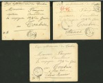 Stamp of Colonies françaises » Chine (Postes françaises) 1885-1902, Lot de 3 lettres en franchise pour le Corps