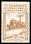 Stamp of Spain 1930 Ibero-A1930 Railways Congress mint n.h. set of 14