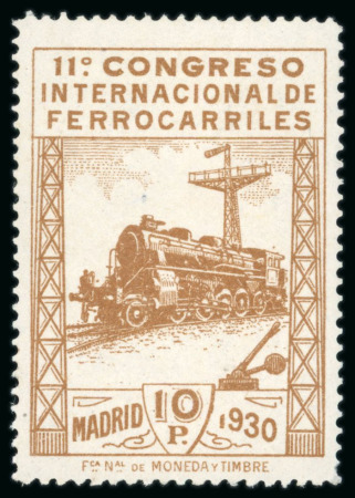 Stamp of Spain 1930 Ibero-A1930 Railways Congress mint n.h. set of 14