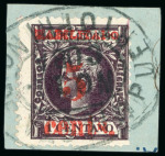 Stamp of United States » U.S. Possessions » Puerto Príncipe 1898 5c on 1c black-violet, fourth printing, position 1