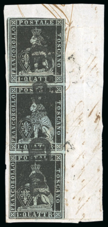 Stamp of Large Lots and Collections Italian States - Tuscany: 1851-60 Collection on thirteen stock pages 