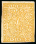 Stamp of Large Lots and Collections Italian States - Parma: 1852-59 Collection on four stock pages of about 70 mint and used stamps