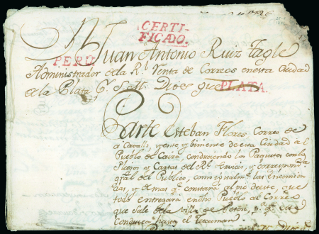 Stamp of Large Lots and Collections Bolivia: A magnificent collection of stampless postal history 