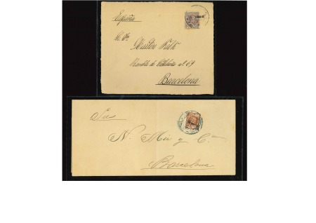 Stamp of United States » U.S. Possessions » Puerto Rico (US) » Spanish Issues 1898 Two covers including an envelope franked with