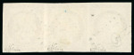 Stamp of France » Type Cérès de 1849-1850 1849, Bande de 3 Cérès 10 centimes bistre jaune,