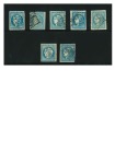 Stamp of France » Emission de Bordeaux 1870 1870, Lot de 7 exemplaires oblitérés Émission de