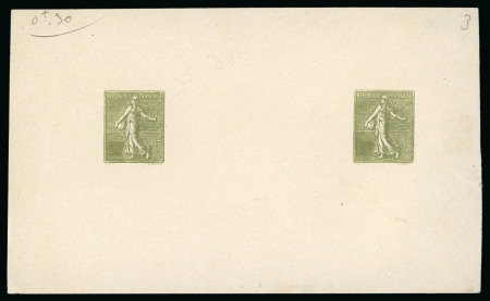 Stamp of France » Émissions à partir de 1900 1903, Semeuse lignée, épreuve collective de 2 poinçons