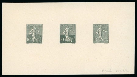 Stamp of France » Émissions à partir de 1900 1903, Semeuse lignée, épreuve collective de 3 exemplaires