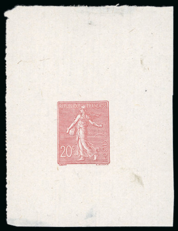 Stamp of France » Émissions à partir de 1900 1903, Semeuse lignée 20 centimes, lot de 2 épreuves