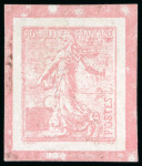 Stamp of France » Émissions à partir de 1900 1903, Semeuse lignée, lot de 4 essais dont 2 issus