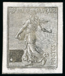 Stamp of France » Émissions à partir de 1900 1903, Semeuse lignée, lot de 5 essais dont couleur