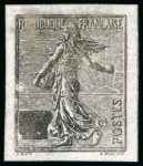 Stamp of France » Émissions à partir de 1900 1903, Semeuse lignée, lot de 5 essais dont couleur