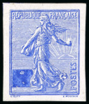 Stamp of France » Émissions à partir de 1900 1903, Semeuse lignée, lot de 5 essais dont couleur