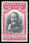 Stamp of Falkland Islands 1933 Centenary £1 black and carmine, mint l.h.