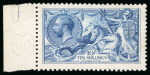 Stamp of Great Britain » King George V » 1913-19 Seahorse Issues 1915 De La Rue 10s bright "Cambridge" blue in mint n.h. left hand marginal example