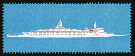 Stamp of Great Britain » Queen Elizabeth II 1969 British Ships 5d mint n.h. with variety black omitted 