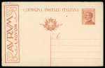 Stamp of Large Lots and Collections Italian Colonies: 1874-1970ca. POSTAL STATIONERY collection of over 500 items