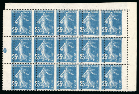 Stamp of France » Émissions à partir de 1900 1907, Type Semeuse camée 25 centimes bleu, Y&T n°140,
