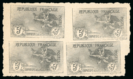 Stamp of France » Émissions à partir de 1900 1917, Orphelins de Guerre 5 francs +5 francs, Y&T n°155,
