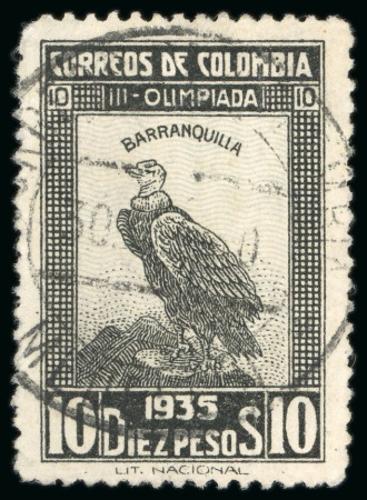 Stamp of Colombia 1903-59, balance group of 25 stamps and one cover