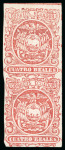 Stamp of Ecuador 1867, 4r brown-red, second printing, mint vertical pair
