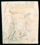 Stamp of Argentina » General issues 1864, First Printing imperforate, 5c rose, used