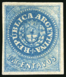 Stamp of Argentina » General issues 1862, "Escuditos" group of the second issue ("with