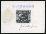 Stamp of Argentina » Buenos Aires 1858, 1p (":In") light brown, and two Sperati die proofs