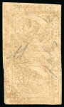 Stamp of Argentina » Buenos Aires 1858, 4r ("Cuato") brown, vertical pair, clipped at