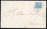 Stamp of Argentina » Buenos Aires 1859, 1p blue, two single frankings on covers, one addressed to Paraguay
