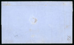 Stamp of Argentina » Buenos Aires 1859, 1p blue, two single frankings on covers, one addressed to Paraguay