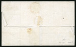 Stamp of Argentina » Buenos Aires 1859, 1p blue, two single frankings on covers, one addressed to Paraguay