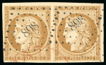 Stamp of France » Type Cérès de 1849-1850 1849, Cérès non dentelé 10 centimes bistre-jaune,