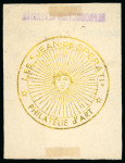 Stamp of France » Type Cérès de 1849-1850 1849, Cérès non dentelé 10 centimes bistre-jaune,