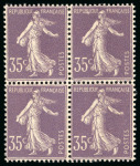 Stamp of France » Émissions à partir de 1900 1906, Semeuse camée 35 centimes violet clair, chiffres