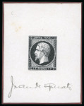 Stamp of France » Empire 1853-1862 1853, Empire non dentelé 1 franc, Y&T n°18 faux de