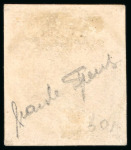 Stamp of France » Empire 1853-1862 1853, Empire non dentelé 1 franc, Y&T n°18 faux de