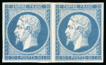 Stamp of France » Empire 1853-1862 1854, Empire non dentelé 20 centimes bleu, Y&T n°14A,