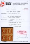 Stamp of France » Type Cérès de 1849-1850 1850, Cérès non dentelé 40 centimes orange, Y&T